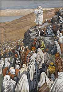 James J. Tissot, 'The Sermon of the Beatitudes' (1886-94), gouache on gray wove paper, 9.67 x 6.44 in., Brooklyn Museum, New York.