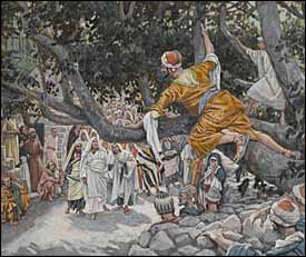 James J. Tissot, 'Zacchaeus in the Sycamore Awaiting the Passage of Jesus' (1886-94)