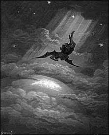 Gustav Dore, 'Satan Descends upon Earth' (1866), engraving, illustration for Milton's Paradise Lost.