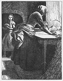 John Everett Millais, 'The Leaven' (1884), wood engraving on paper