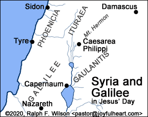 Location of Caesarea Philippi