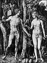 Albrecht D�rer, Adam and Eve (1504), Engraving.
