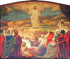 Harry Hanley Parker (1869-1917), detail of Sermon on the Mount (1905), mural, Calvary United Methodist Church, West Philadelphia.