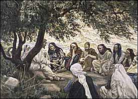 James J. Tissot, Sermon on the Mount: Jesus Exhorting His Disciples (1886-1896), watercolor. 