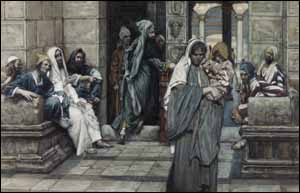 James J. Tissot, The Widow's Mite (1896-1904), watercolor.