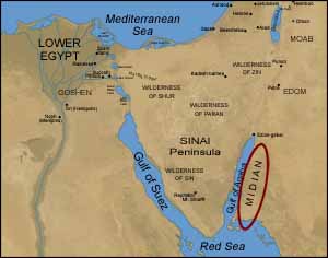 Location of ancient Midian