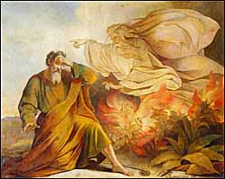 Eugene Pluchart (French painter, 1809-1880), God Appears to Moses in Burning Bush (1848)