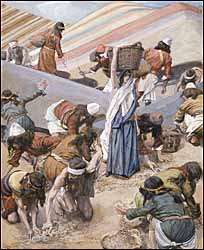 James J. Tissot, The Gathering of the Manna (1896-1902), watercolor, Jewish Museum, New York.