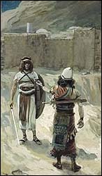 James Tissot, Joshua and the Angel before Jericho (1896-1900)