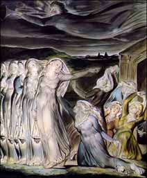 William Blake, �Parable of the Wise and Foolish Virgins� (1826), watercolor, Tate Collections.
