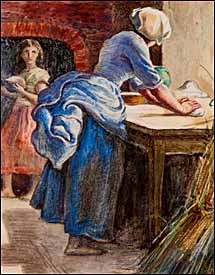 John Everett Millais, 'Parable -- The Leaven' (c. 1860), watercolor on paper