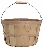 Peck basket, about 11 inches (28 cm.) in diameter and about 12 inches (30 cm.) height.