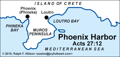 Phoenix Harbor, Crete (Loutro Bay; Acts 27:12).