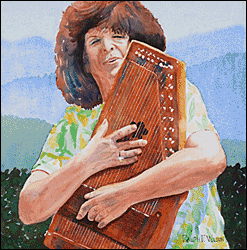 'Bluegrass Autoharp,' an original watercolor by Ralph F. Wilson.