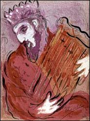 Marc Chagall, David with His Harp (1956), lithograph