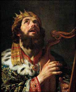 Gerrit van Honthorst (1590-1656), 'King David Playing the Harp' (1611), 82x65cm, Centraal Museum, Utrecht, Holland.