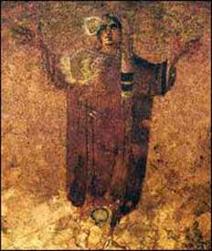 Orante figure from the Catacomb of Priscilla, Cubicle of the Velata, Rome (second half of the third century)