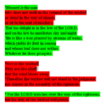 The clear positive/negative structure of Psalm 1