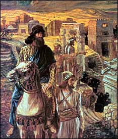 James J. Tissot, �Nehemiah Sees the Rubble in Jerusalem� (1896-1903), gouache on board, The Jewish Museum, New York.