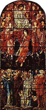 Edward Burne-Jones, Last Judgement (1896), West Window, St. Philip's Cathedral, Birmingham, UK