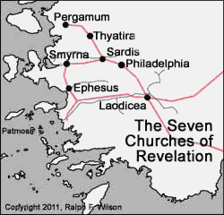 7 churches of Revelation map
