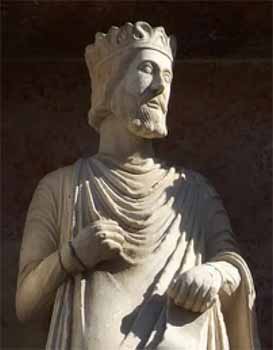 Benedetto Antelami (Romanesque sculptor, ca. 1150-1230), detail of ' King Solomon' marble statue, the Diocesan Museum, Duomo, Parma, Italy