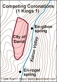 Location of En-rogel and En-gihon springs