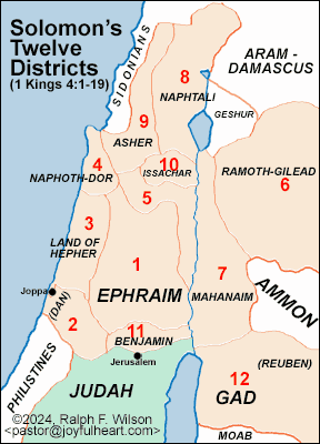 Solomon's 12 Administrative Districts