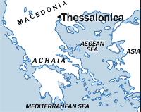 Location of Macedonia and Thessalonica
