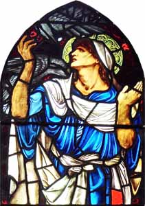 Edward Burne-Jones, 'Elijah the Prophet' (1897), stained glass, St. Martin's Church, Bramton, Cumbria, England. 